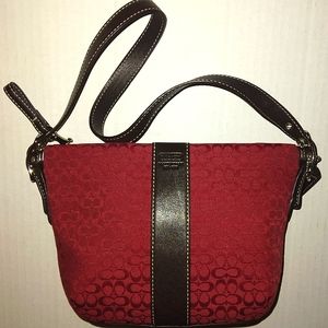 L@@K! NWOT COACH Leatherware Vintage Signature Mini Bucket Bag~Rare~
